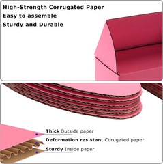 Pink/Black Shipping Boxes 25 Pack Small Cardboard Corrugated Mailer Boxes