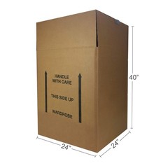 UBOXES Larger Wardrobe 24 x 24 x 40-Inches Moving Boxes, Bundle of 3 (BOXBUND…