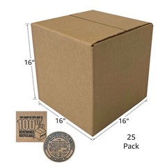 UOFFICE Corrugated Boxes 16″ x 16″ x 16″ Cube Boxes For Shipping
