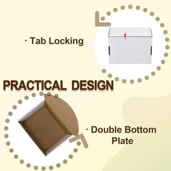 8x6x4 Shipping Boxes 30 Pack White Small Cardboard Packing Boxes Mailing