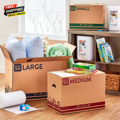 (10 Pack) Large Moving Boxes, 27L X 15W X 17H, Kraft