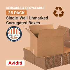 Shipping Boxes Medium 18″l x 12″w x 12″h 25-Pack – Corrugated Cardboard Box