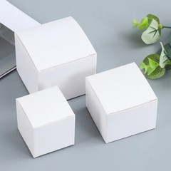 20/50Pcs Kraft Paper Packaging Box Black/White/Kraft Paper Square Candy Box Wed