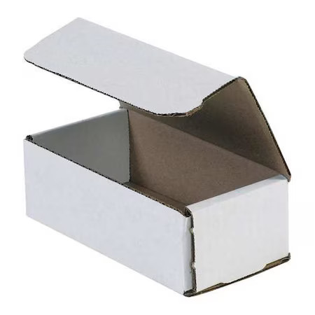 6 In X 3 In X 2 In Inside H, Literature Mailer, White, Corrugate, Single Wall,