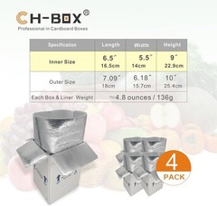 10″x7″x6″ Insulated Shipping Boxes for Frozen Food – 3 Pack Reusable Cooler Box