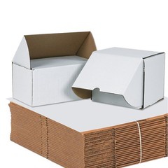 7″ Deluxe Shipping Boxes, 7 1/2″L x 7″W x 6 1/2″H, 25-Pack – White Box Mailer…