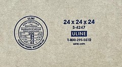 24″ x 24″ x 24″ Cardboard Corrugated Box – SINGLE BOX – CUBED