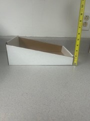CORRUGATED CARDBOARD DISPLAY TRAY, WHITE, 9″ x 12″ , (30 PACK)
