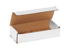 Pack of 400 Foldable Shipping Box 9x4x2 White Cardboard Strong Corrugated Mailer