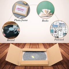 10 Sets Vinyl Record Mailers 12.6 x 12.6 x 1″ Boxes Easy Fold Album Corrugate…