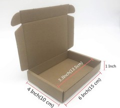 50 Pack Small Cardboard Shipping Box Mailers 6x4x1 Corrugated Packaging Boxes