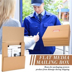 10 Sets Vinyl Record Mailers 12.6 x 12.6 x 1″ Boxes Easy Fold Album Corrugate…