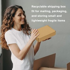 40-Pack 9x6x2in Brown Small Corrugated Cardboard Box for Mailing Packing