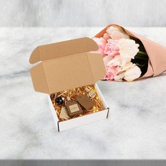 Brand New 75 Pack 6x4x2 White Cardboard