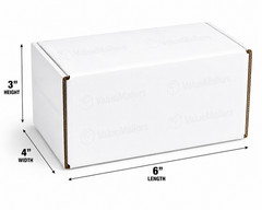 100 – 6x4x3 White Corrugated Shipping Mailer Packing Box Boxes 6 x 4 x 3