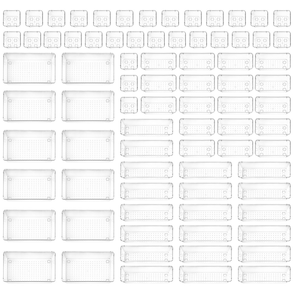 Emporio Kitchen Drawer Organizer Set – 12, 20, 18, 22 Pcs Stackable Storage T…