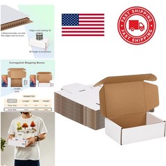Pack of 50 Small Shipping Boxes 6x4x2 Inches White for Lightweight Items