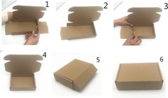 50 Pack 6x4x1 Inch Brown Corrugated Cardboard Shipping Boxes for Small Items