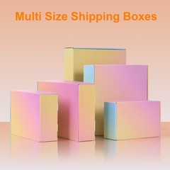 Shipping Boxes Small 7x5x2″, 30 Pack Colorful Corrugated Cardboard Boxes, Mai…