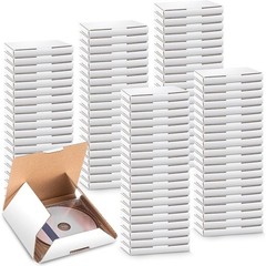 Corrugated CD Mailer Boxes Locking Design Secure Shipping & Storage 5x5x0.44 New