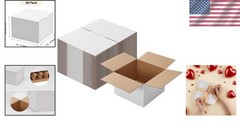 Brand New 7x7x5 White Shipping Boxes Set of 40