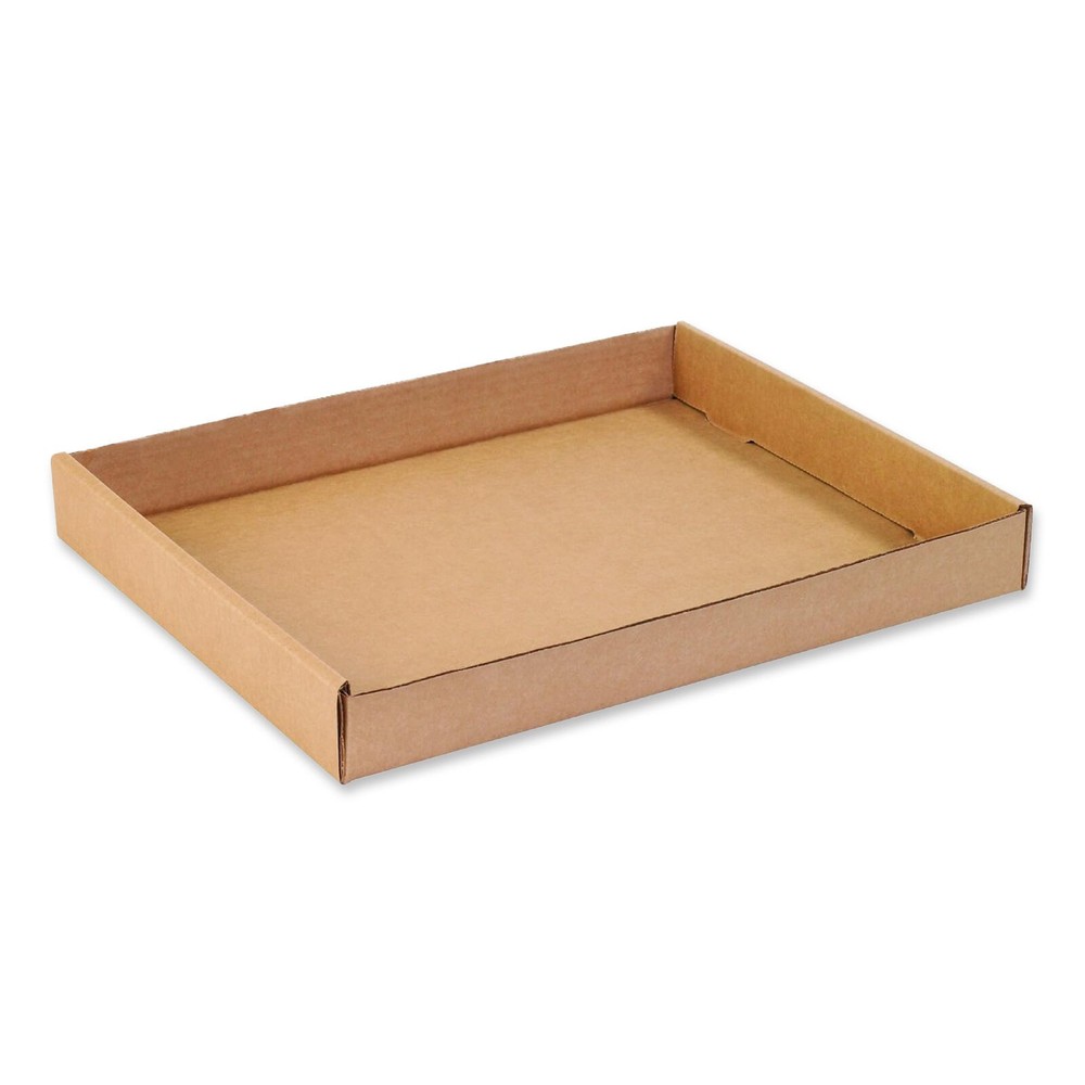 50 Per Bundle 15x12x1 3/4 Kraft Corrugated Trays ECT-32