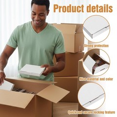50 Pcs CD Mailer Boxes – Corrugated Shipping Boxes for Moving, Storage & Packagi