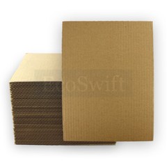 50 5×7 EcoSwift Corrugated Cardboard Pads Filler Inserts Sheet 23 ECT 1/8″ Thick