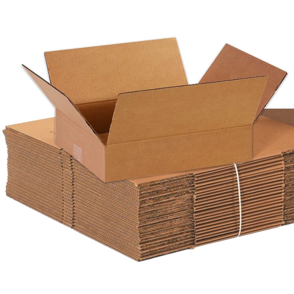 Box Usa Usa Boxes 14L X 11W X 3H 25-Pack Flat Corrugated Cardboard For Packing