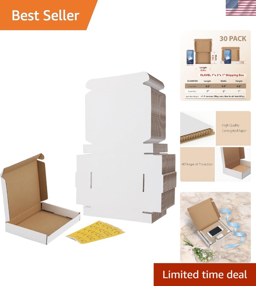 Professional-Grade Recyclable Shipping Boxes Set of 30 – Eco-Conscious Choice