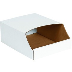 Partners Brand PBINB418 Stackable Bin Boxes 4″ x 18″ x 4 1/2″ Oyster White Pack
