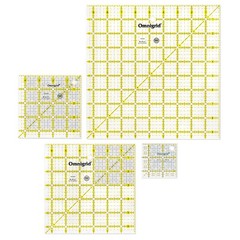 Omnigrid Square Quilting Ruler Value Pack (2-1/2″, 4-1/2″, 6-1/2″, 9-1/2″)