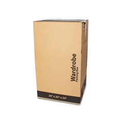 Moving Wardrobe Box, 20 in. x 20 in. x 34 in., Kraft, 1 Box