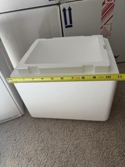 NEW THERMOSAFE Insulated Shipper Container Styrofoam COOLER 8X6X9 inside