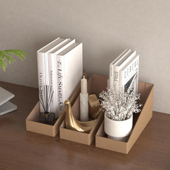 Cardboard Storage Bins 35 Pack 12x4x4.5 Inch Cardboard Boxes Corrugated Org