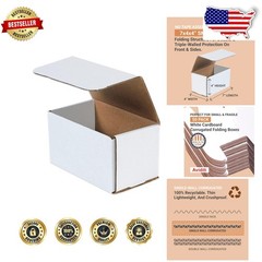 Small Moving Boxes 7x4x4″ Oyster White 50 Count – 65lb Strength