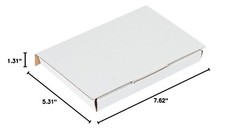 50 PCS Corrugated DVD Mailers, Shipping DVD Box, 7 5/8″ X 5 7/16″ X 11/16″ White