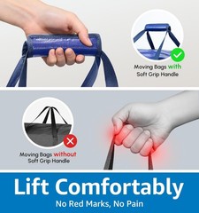 6 Pack Large Moving Bags Heavy Duty – Reusable Storage Bags with Zippers &