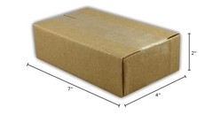 10 EcoSwift 7x4x2 Corrugated Cardboard Packing Boxes Mailing Moving Brown