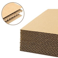 50 PCS 8×12 Inch Brown Corrugated Cardboard Sheets Flat Square Filler Pad