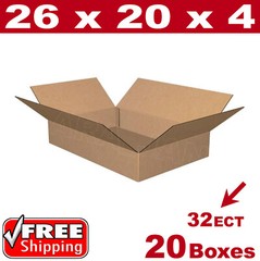 20 – 26x20x4 Cardboard Boxes Mailing Packing Shipping Box Corrugated Carton