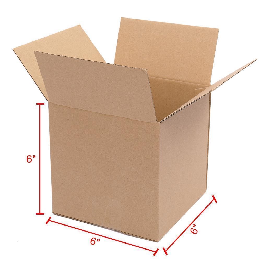 100 6x6x6 Cardboard Boxes Mailing Moving Packing Shipping Box