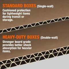 NEW (10 Pack) Small Moving Boxes 17x11x11 in with Handles for Shipping & Storage