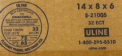 14″ x 8″ x 6″ CARDBOARD BOX – 32 ect – SINGLE BOX