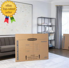 Medium up to 40 Tv/Picture Mirror Moving Box 4 Pack 37 X 4 X 27 in 7711