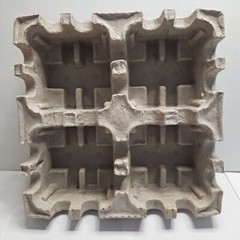 Molded Pulp Packaging For 4″ Square Items Shipping Protection Recycled 10 Count