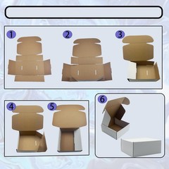 11×9.6×3 Inches White Shipping Boxes Set of 25，Cardboard Boxes Recyclable Cor…
