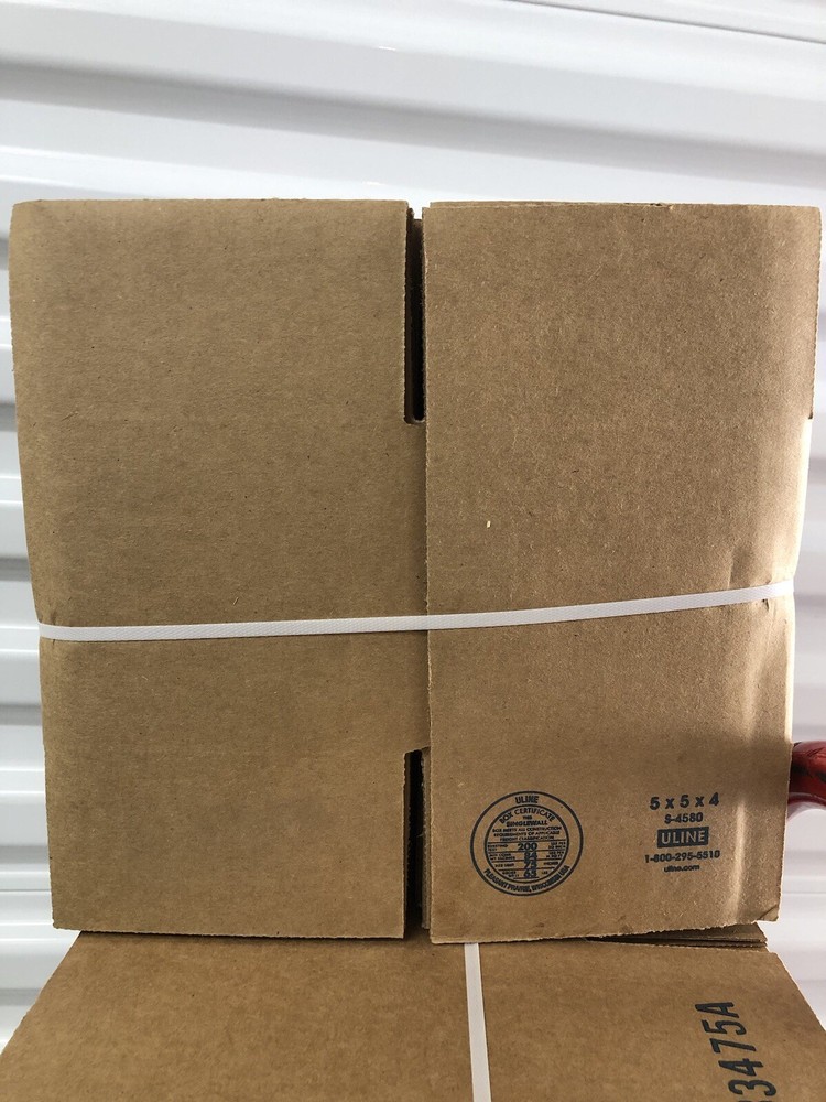 25 – 5x5x4 U-Line S-4580 Cardboard Packing Mailing Moving Shipping Boxes (5519)
