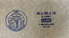 30″ x 30″ x 12″ CARDBOARD BOX – 200 lb – SINGLE BOX