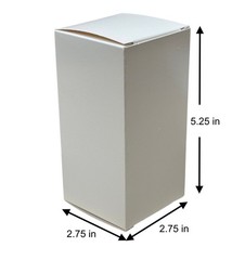Climax Gloss White Gift Boxes 5.25×2.75×2.75 Folding Packaging Boxes – 50 Pcs